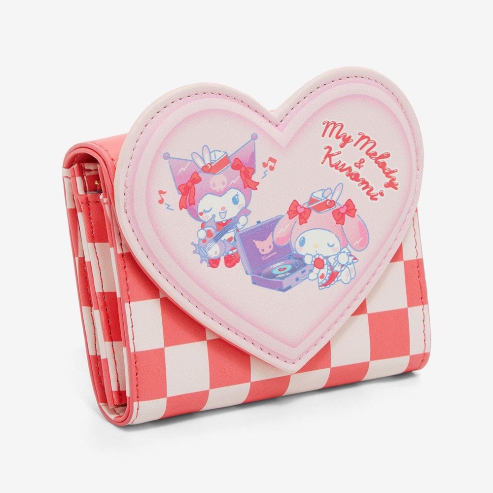 SANRIO My Melody & Kuromi (as servers) Diner Zip Wallet BL Exclusive Retired NWT